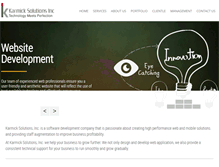 Tablet Screenshot of karmicksolutionsinc.com